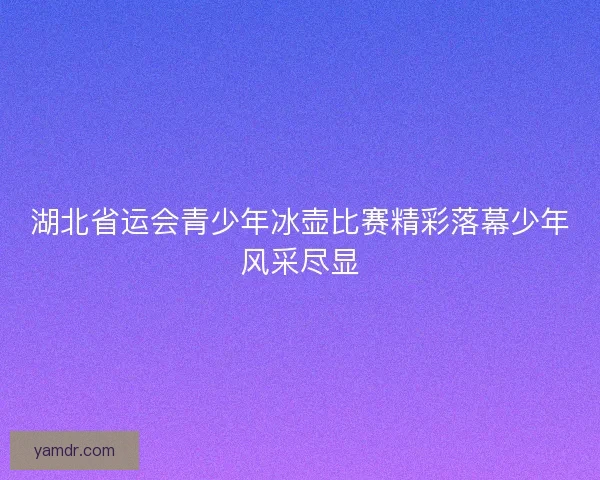 湖北省运会青少年冰壶比赛精彩落幕少年风采尽显 湖北省运会青少年冰壶比赛精彩落幕少年风采尽显